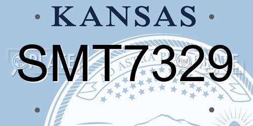 SMT7329 Kansas License Plate