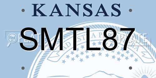 SMTL87 Kansas License Plate