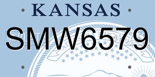 SMW6579 Kansas License Plate