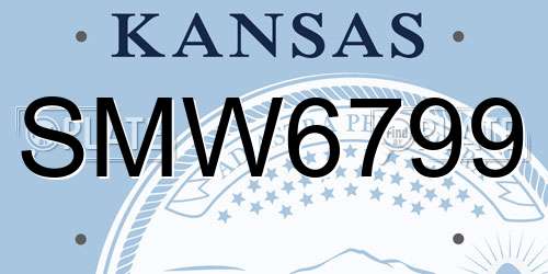SMW6799 Kansas License Plate
