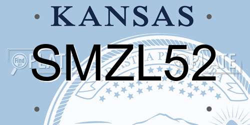 SMZL52 Kansas License Plate