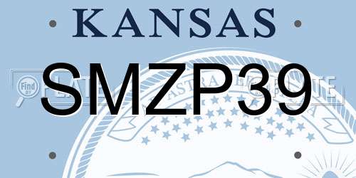 SMZP39 Kansas License Plate