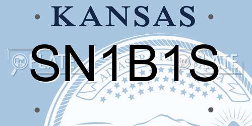 SN1B1S Kansas License Plate