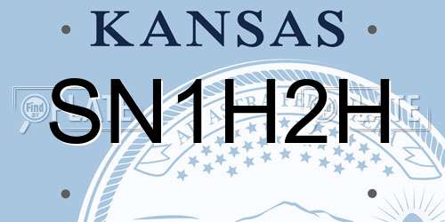 SN1H2H Kansas License Plate