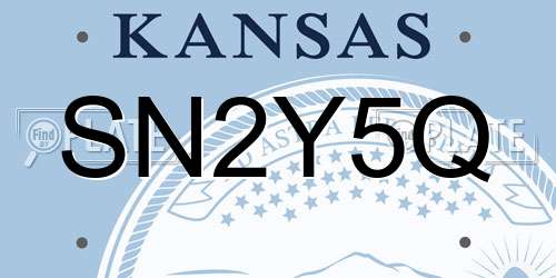 SN2Y5Q Kansas License Plate
