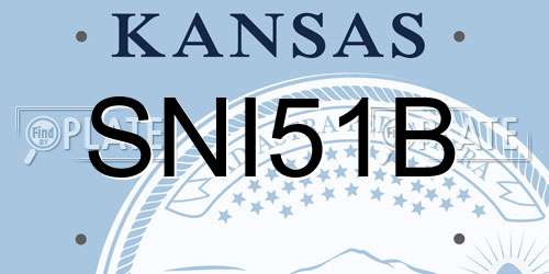 SNI51B Kansas License Plate