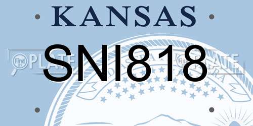 SNI818 Kansas License Plate