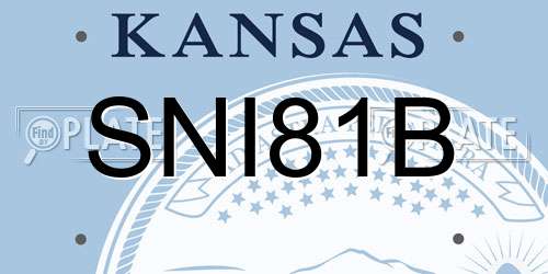 SNI81B Kansas License Plate