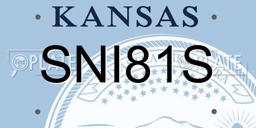 SNI81S Kansas License Plate