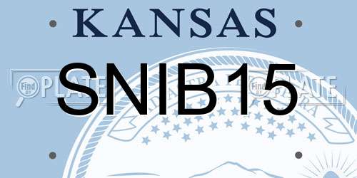 SNIB15 Kansas License Plate