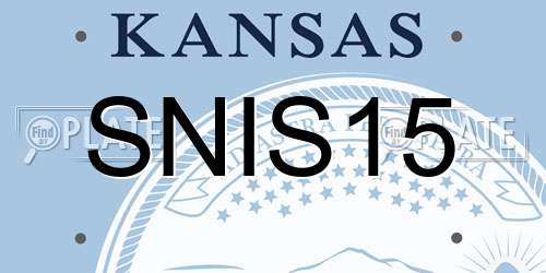 SNIS15 Kansas License Plate