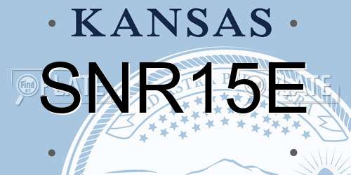 SNR15E Kansas License Plate