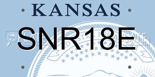 SNR18E Kansas License Plate