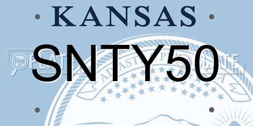 SNTY50 Kansas License Plate