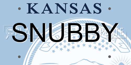 SNUBBY Kansas License Plate