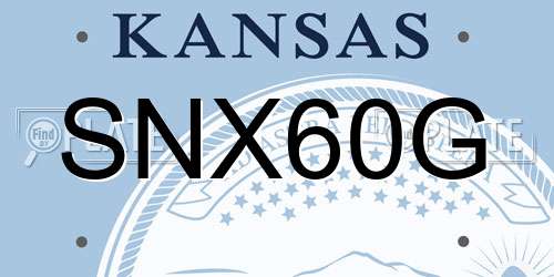 SNX60G Kansas License Plate