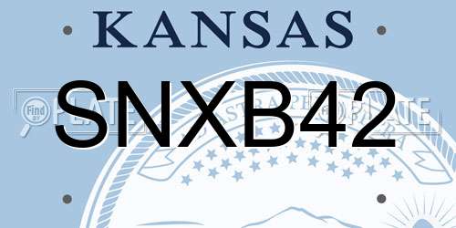 SNXB42 Kansas License Plate