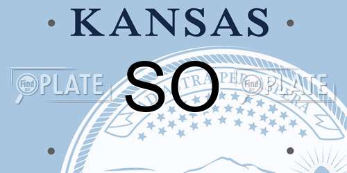 SO Kansas License Plate