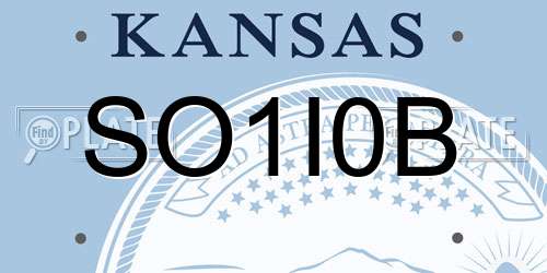 SO1I0B Kansas License Plate