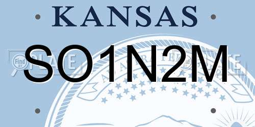 SO1N2M Kansas License Plate