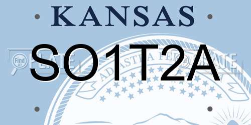 SO1T2A Kansas License Plate