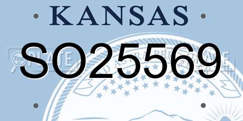 SO25569 Kansas License Plate