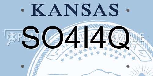 SO4I4Q Kansas License Plate