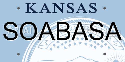 SOABASA Kansas License Plate