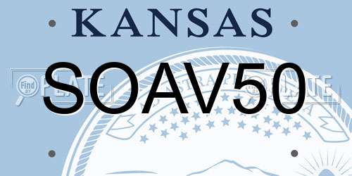 SOAV50 Kansas License Plate
