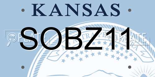 SOBZ11 Kansas License Plate