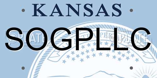 SOGPLLC Kansas License Plate