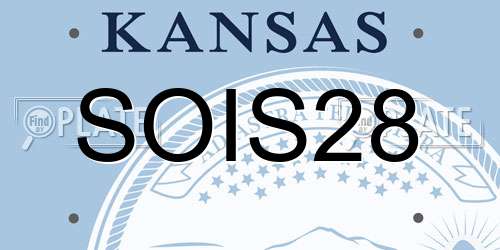 SOIS28 Kansas License Plate