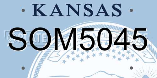 SOM5045 Kansas License Plate