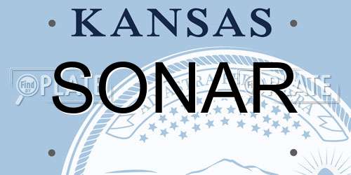 SONAR Kansas License Plate