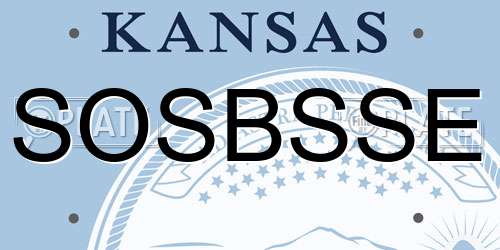 SOSBSSE Kansas License Plate