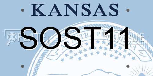 SOST11 Kansas License Plate