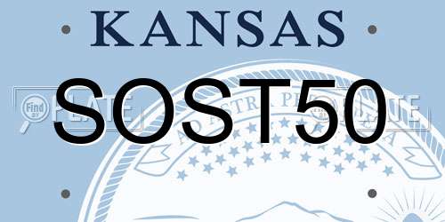 SOST50 Kansas License Plate
