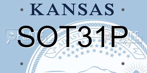 SOT31P Kansas License Plate