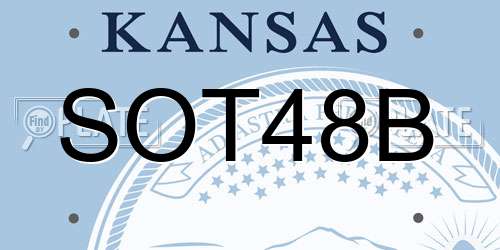 SOT48B Kansas License Plate