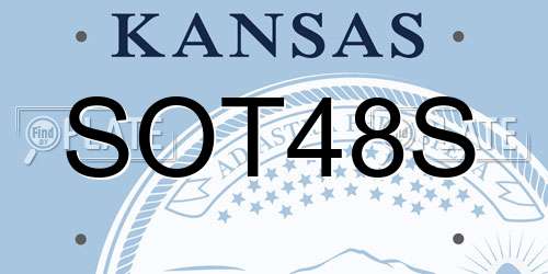 SOT48S Kansas License Plate