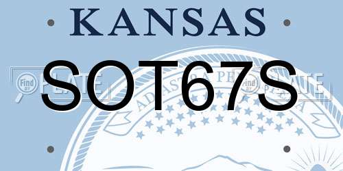 SOT67S Kansas License Plate