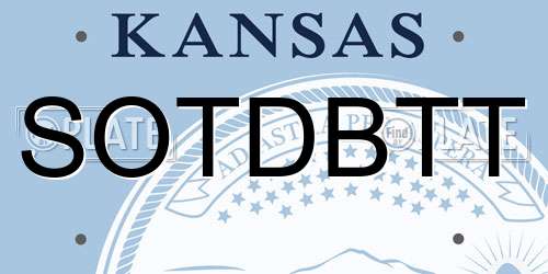 SOTDBTT Kansas License Plate