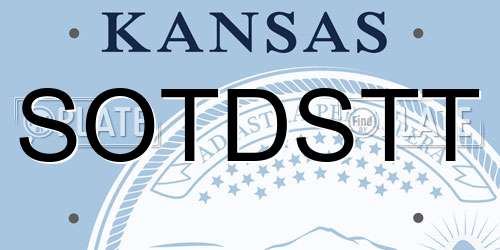 SOTDSTT Kansas License Plate