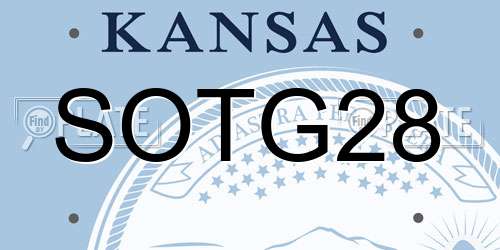 SOTG28 Kansas License Plate