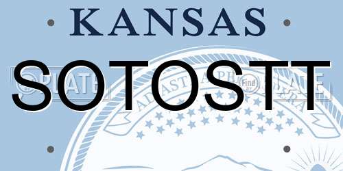 SOTOSTT Kansas License Plate