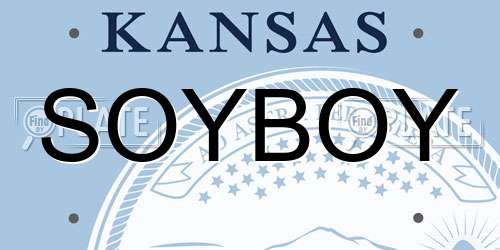SOYBOY Kansas License Plate