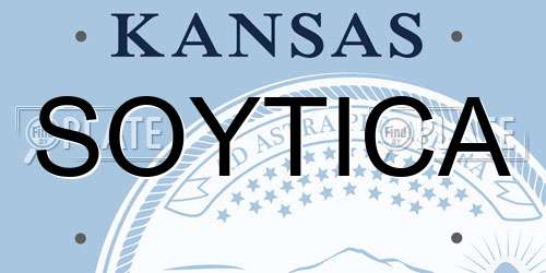 SOYTICA Kansas License Plate