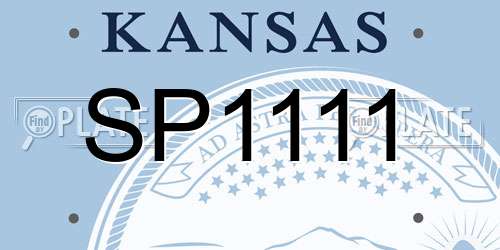 SP1111 Kansas License Plate