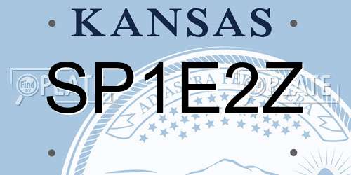 SP1E2Z Kansas License Plate