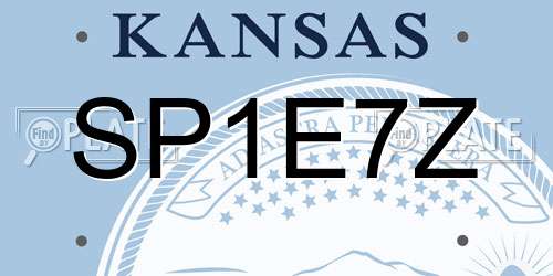 SP1E7Z Kansas License Plate